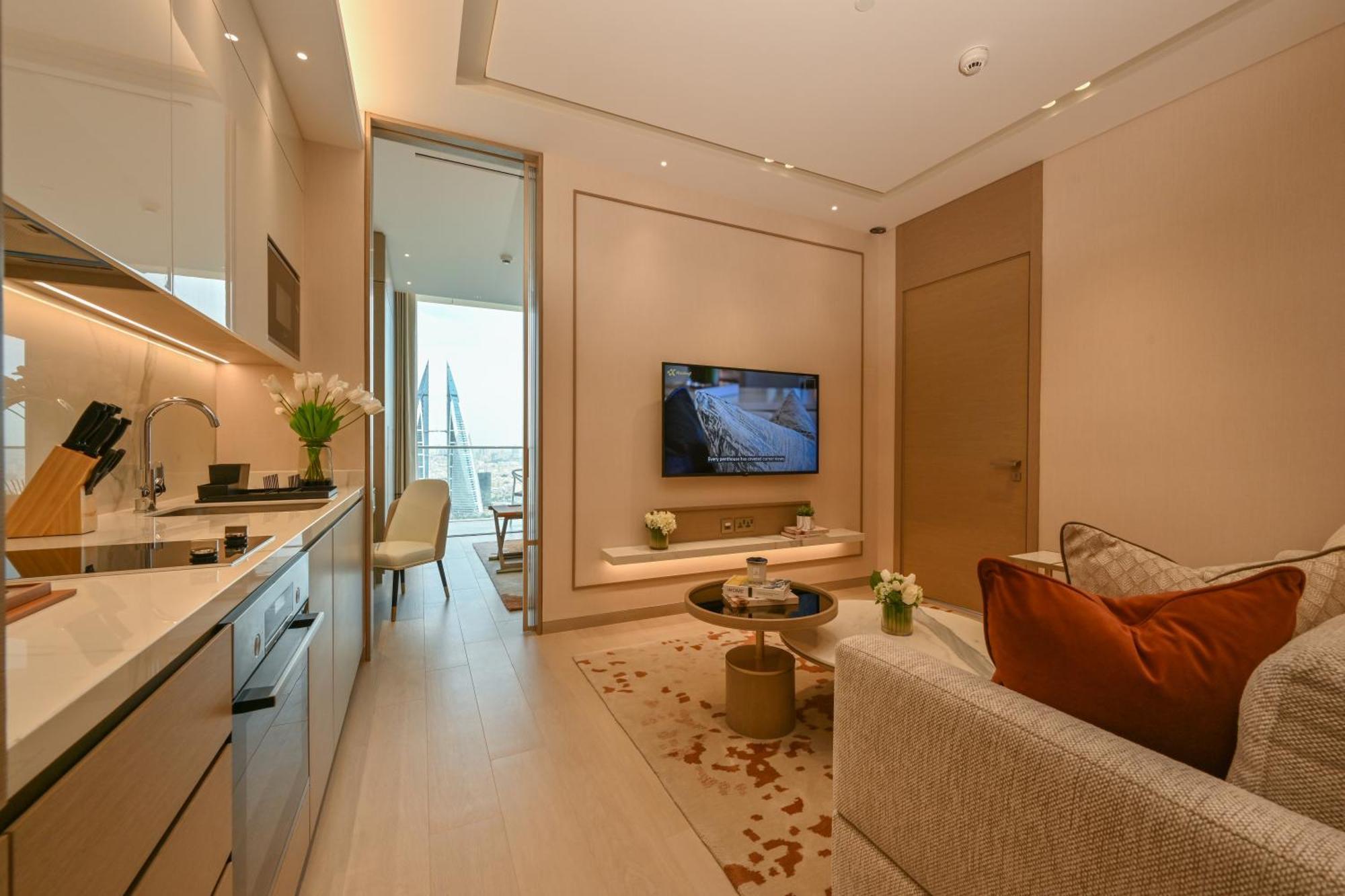 Onyx Rotana Manama Exterior foto Interior of a typical apartment